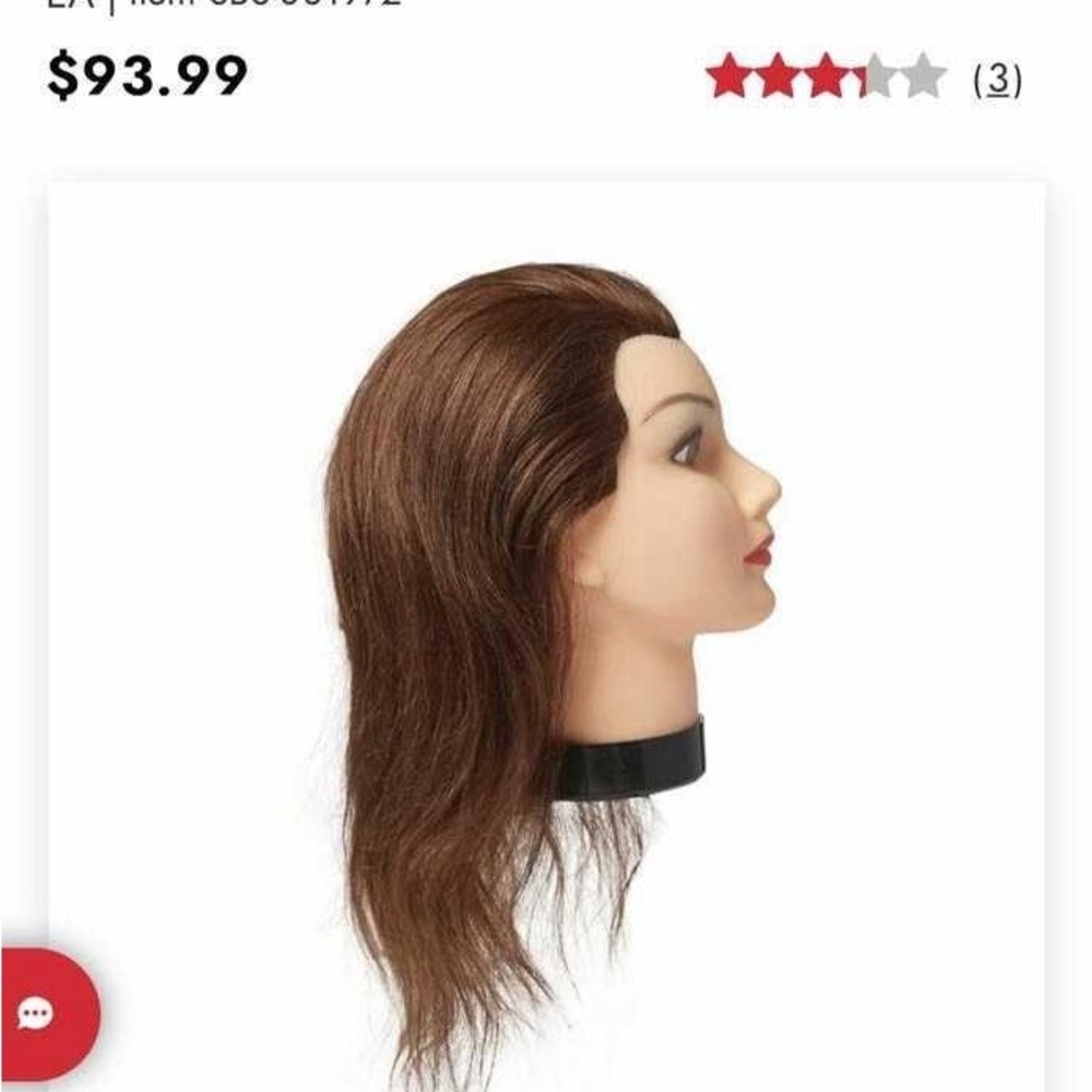 Professional Hair Styling Mannequin Head with Brown Hair